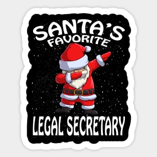 Santas Favorite Legal Secretary Christmas Sticker